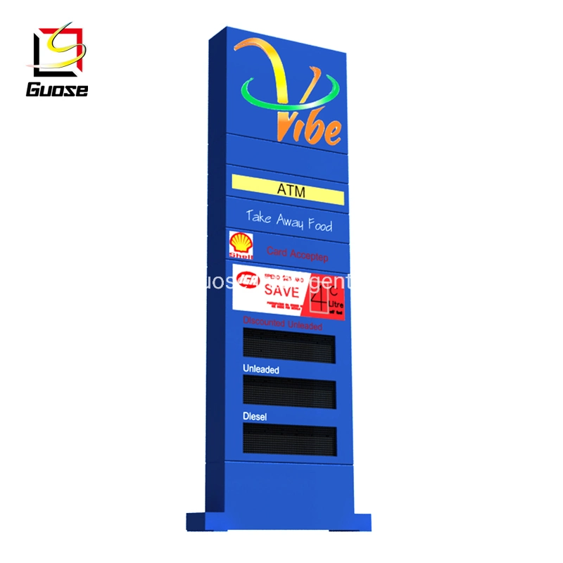 Good Design Prefabricated Steel Structure gas Station advertisement pillars