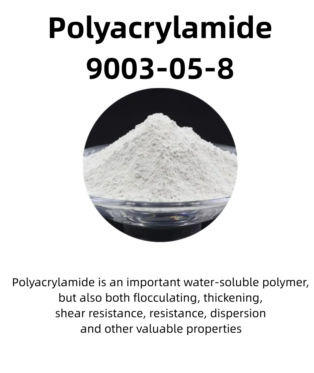 Water Treatment Chemical PAM 9003-05-8 Anionic Cationic Nonionic Polyacrylamide